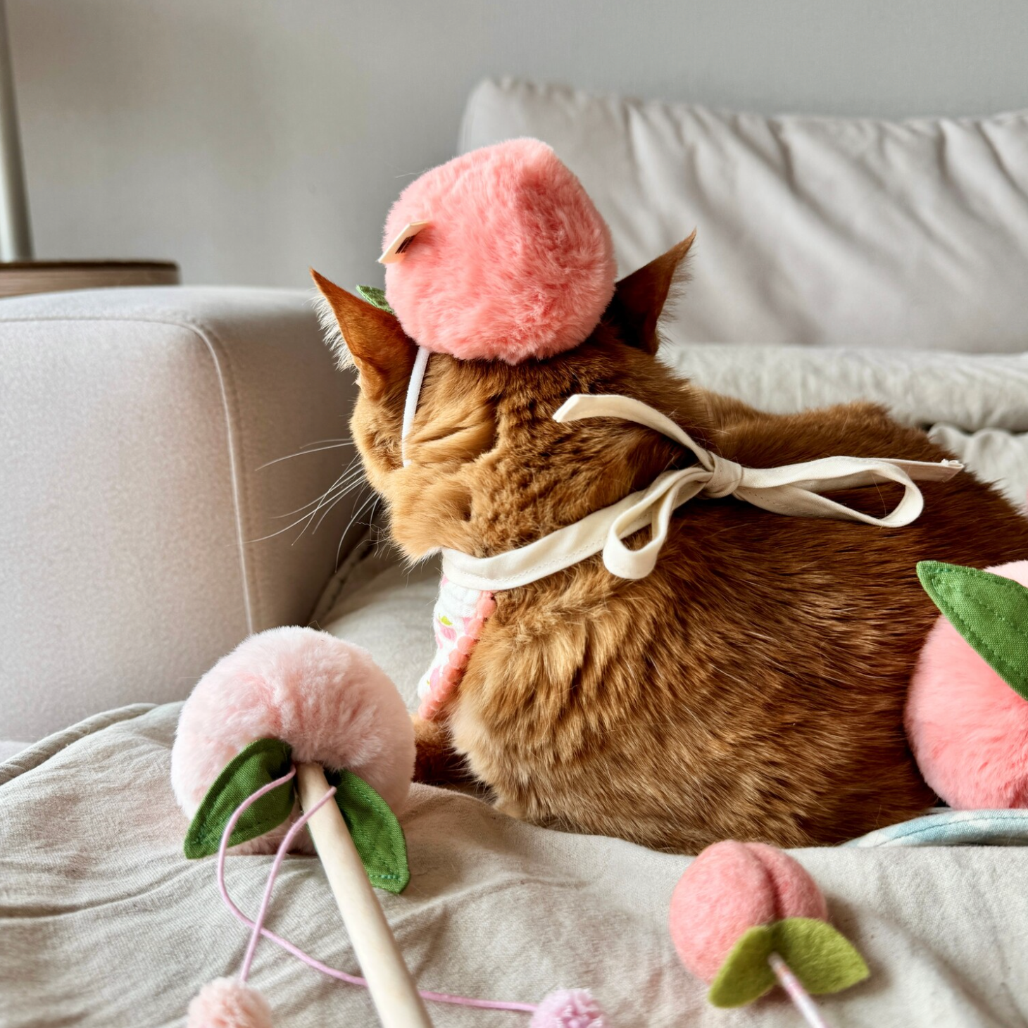 Peach Headpiece