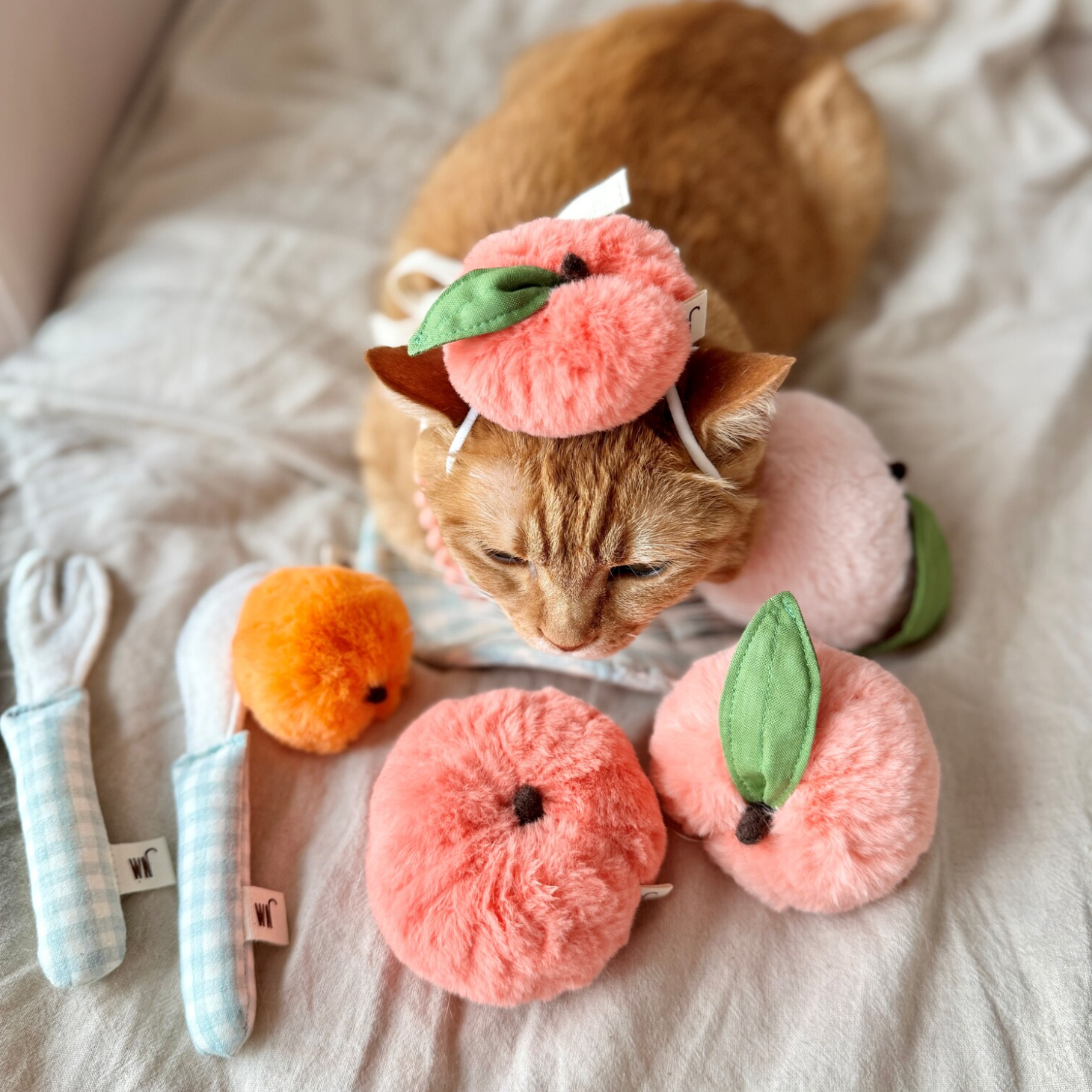 Peach Headpiece